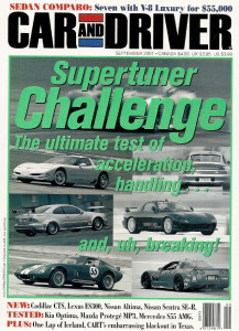 CAR & DRIVER 2001 SEPT - SUPERCAR BATTLE, G35, AMG,CTS